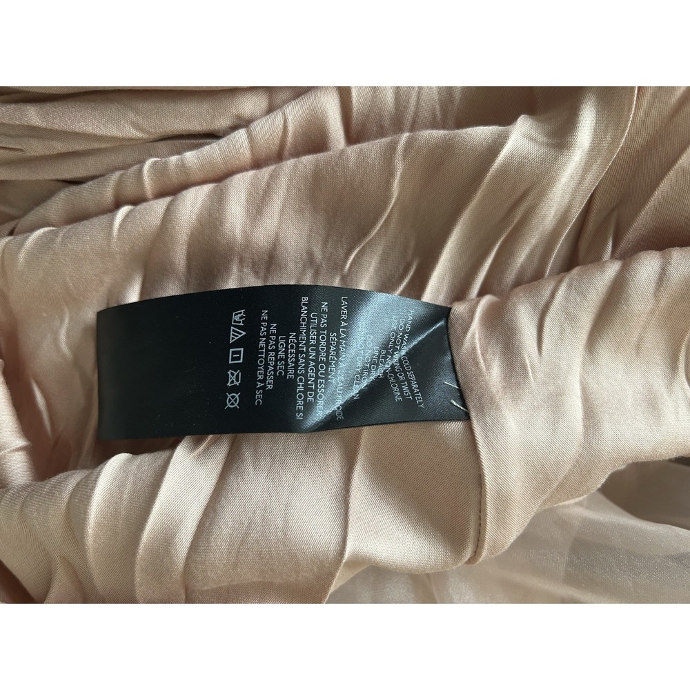 NWT Anthropologie Tulle Dot Maxi Dress One Shoulder Black Nude Size 0 MRSP $220 - Picture 12 of 12